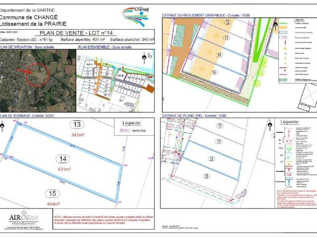 Terrain à bâtir à vendre à Changé 72560
