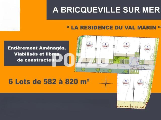 Terrain à bâtir de 530 m2 à Bricqueville Sur Mer