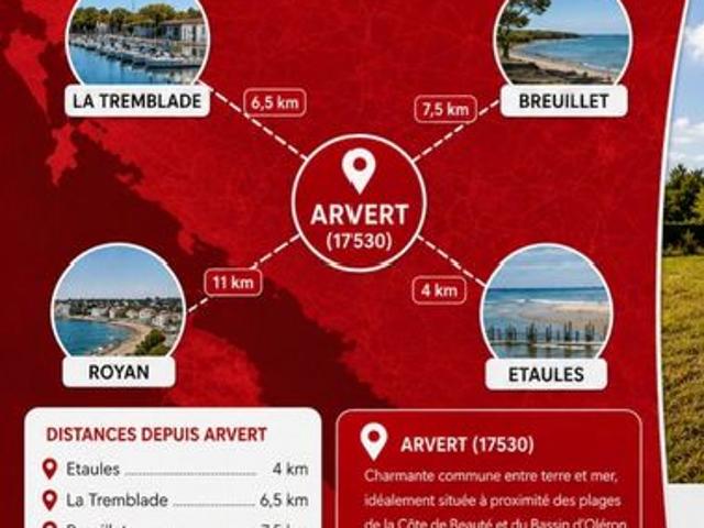 Terrain à bâtir vendu viabilisé— 666 m² — Arvert 17530