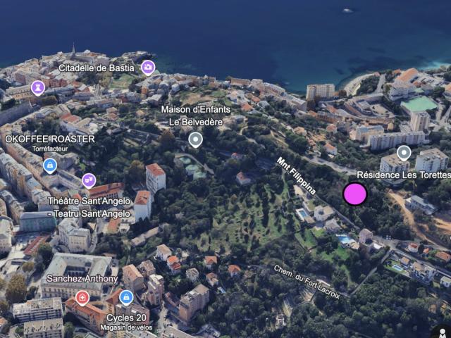 Terrain à bâtir, vue mer, centre ville BASTIA