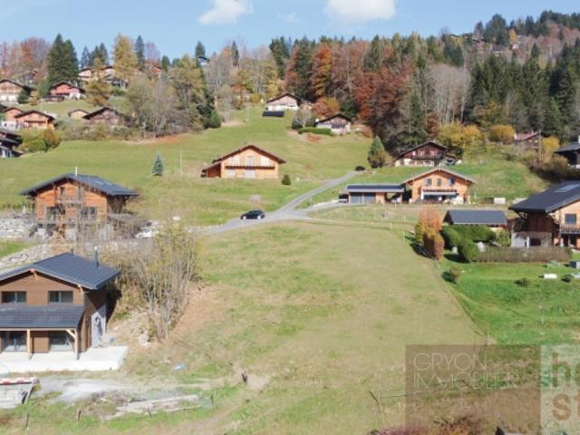 Terrain à Gryon avec permis pour chalet en résidence principale