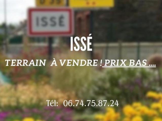 Terrain à petit prix – 586 m² viabilisé à Issé 44520