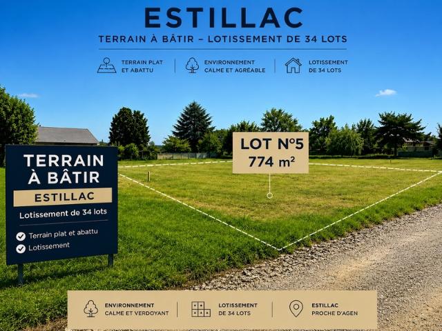 Terrain à vendre ESTILLAC 47