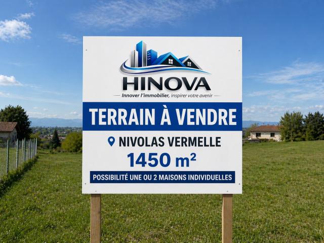 Terrain à vendre 1 450 m2 Viabilisé situé à Nivolas Vermelle 38