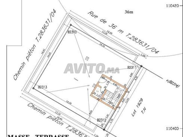 Terrain R3 titré 160m² Route d'Ourika 3 Façades