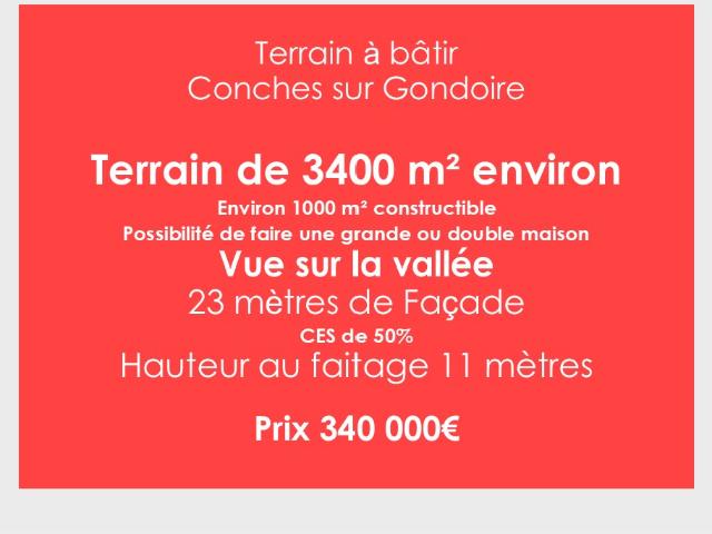 Terrain Conches Sur Gondoire 3400 m2