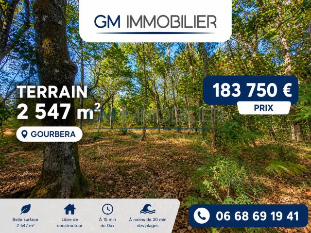 TERRAIN CONSTRUCTIBLE 2 547 m2