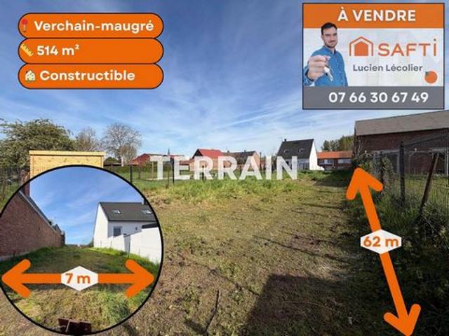 Terrain constructible 514 m²