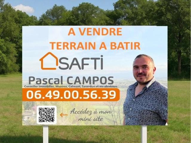 Terrain constructible de 1387m² dans un environnement calme