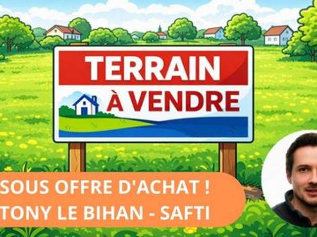 Terrain constructible de 501m²