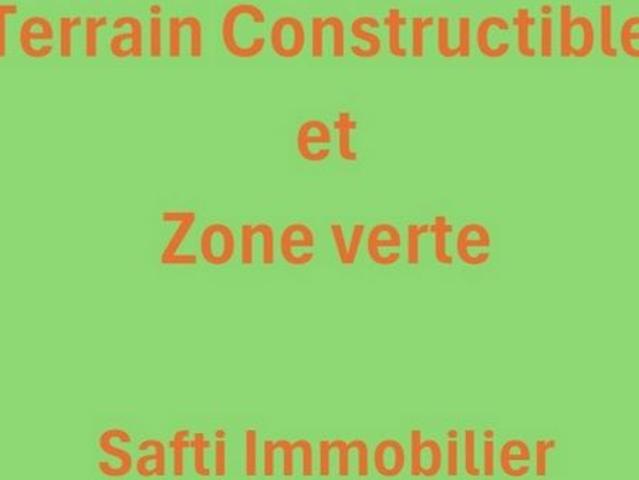 Terrain constructible et zone verte
