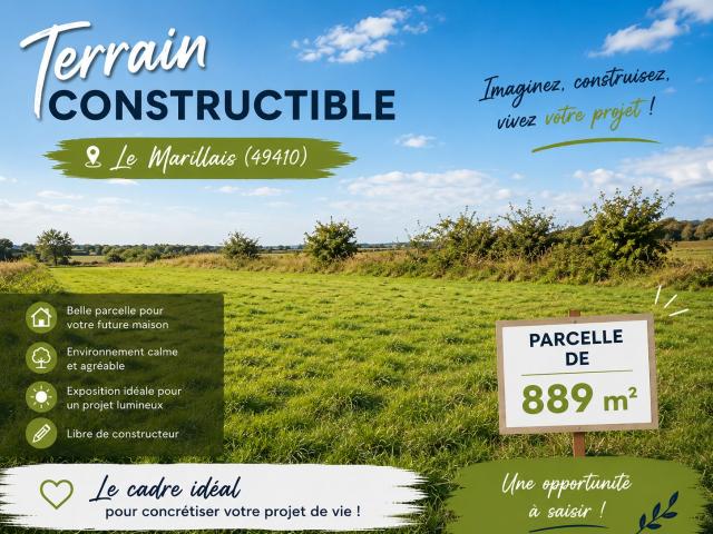 Terrain constructible LE MARILLAIS 13min d'Ancenis