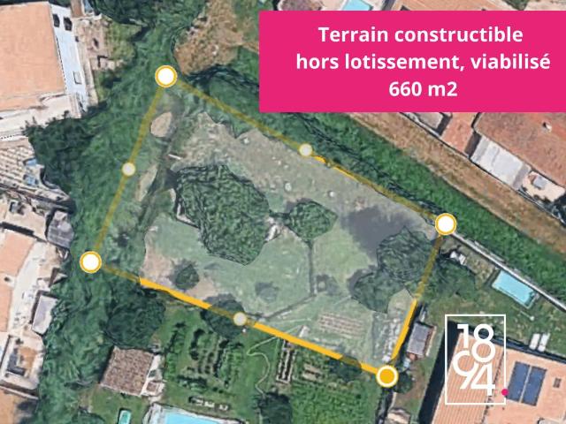 Terrain constructible Viabilisé 660 m² – Manduel 30129