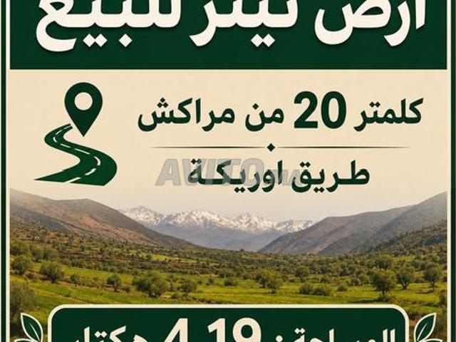 Terrain conservé route Ourika à 20 km