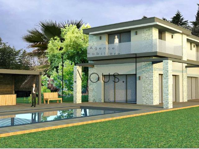 Rare Terrain de 1 100 m2 Permis purgé pour villa contemporaine de 322 m2 Golfe de Saint Tropez [Cogolin]