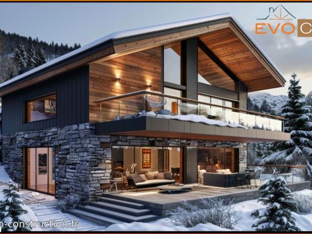 Terrain et chalet en cours avec agencement modifiable