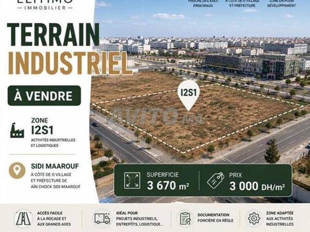 Terrain I2S1 à vendre à Sidi Maarouf