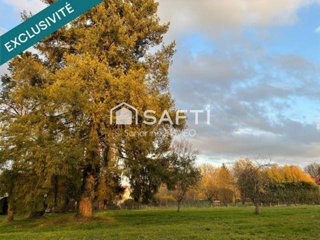 Terrain plat et arboré au calme