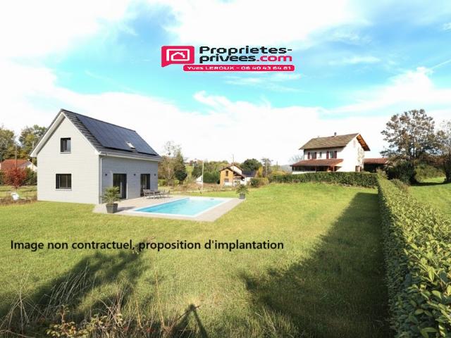 Terrain plat libre constructeur au calme à Corbonod