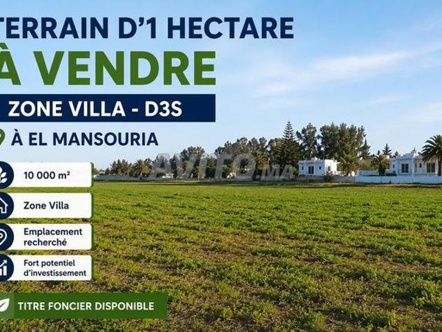 Terrain pour villa à El Mansouria proche mer