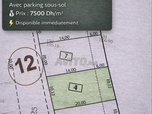Terrain R 3 Skhirat centre 203m²