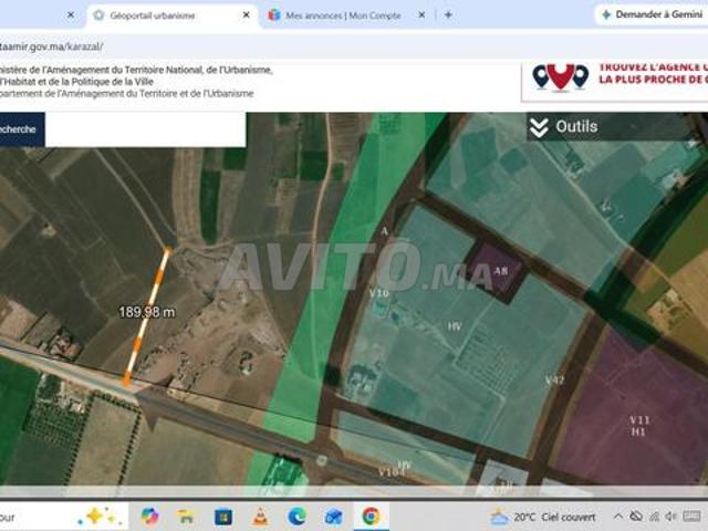 Terrain titré constructible à vendre 4987 m² – Had Oulad Fraj