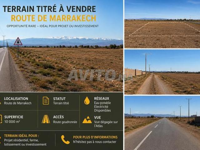 Terrain titré de 10 000 m² à vendre