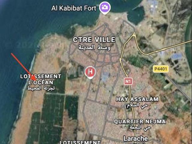 Terrain titré pour villa à vendre à Larache 401 m²