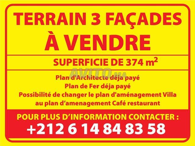 Terrain titré 3 façade 374 m2