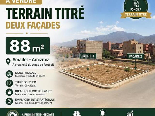 Terrain titré 88 m² à amizmiz