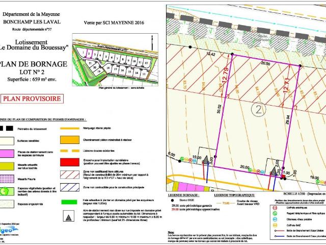 Terrain viabilisé 659 m² – 80 265 € libre de constructeur