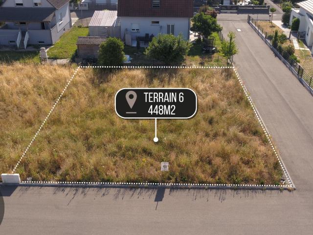 Terrain viabilisé de 448 m2 à Cernay ? Lotissement ?Le Hameau du Piémont II'