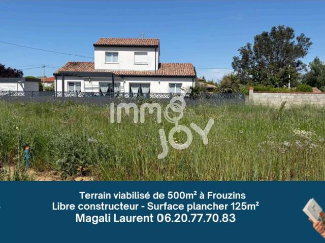 Terrain viabilisé de 500m2