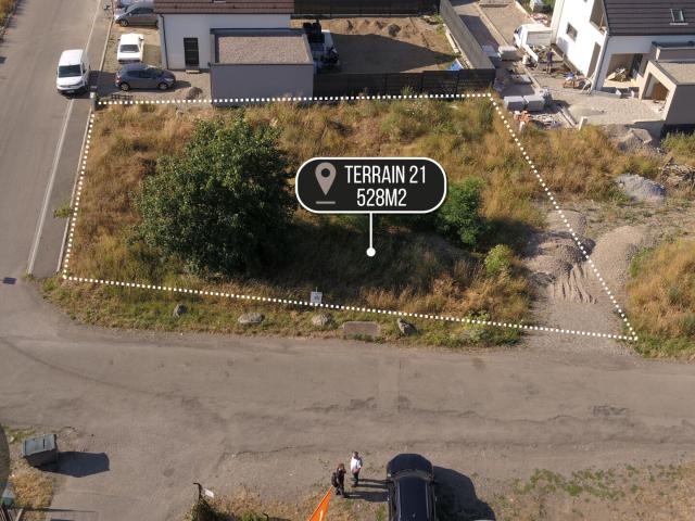 Terrain viabilisé de 528 m2 à Cernay ? Lot n 21 au Hameau du Piémont II