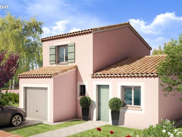 Terrain viabilisé de 270 m² avec maison neuve de 90 m² à Marseillan 34340 – 3 chambres, suite parentale et garage de 14 m²