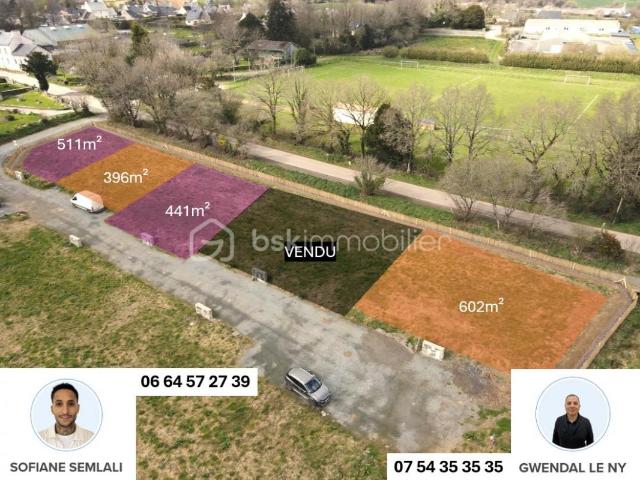 Terrain viabilisé de 396m² au Tréhou