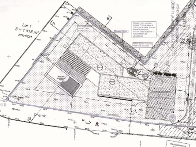Terrain 1418 m2