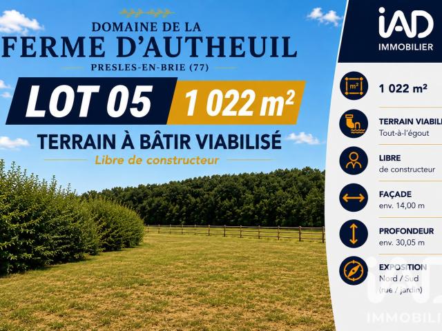 Terrain 1 022 m²