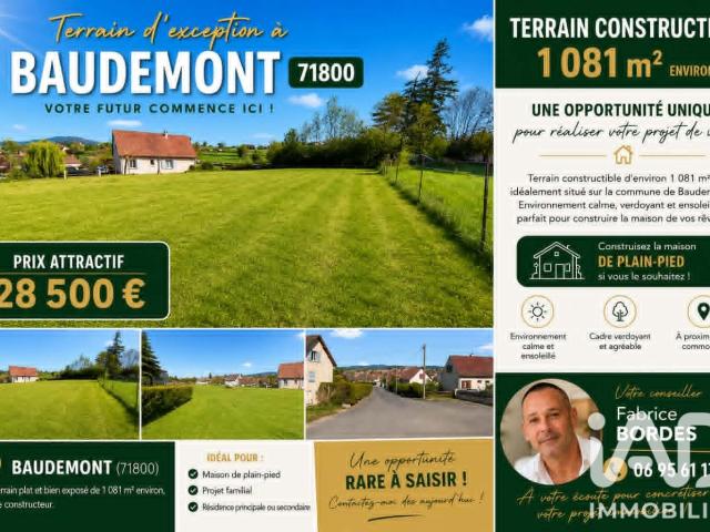 Terrain 1 081 m²