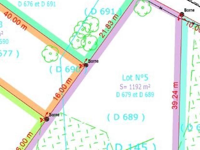Terrain 1 192 m²