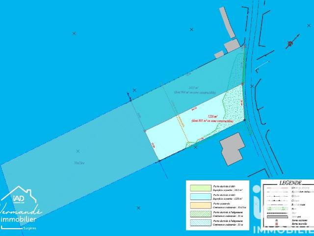 Terrain 1 220 m²