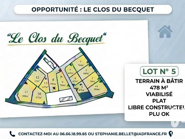Terrain 478 m²