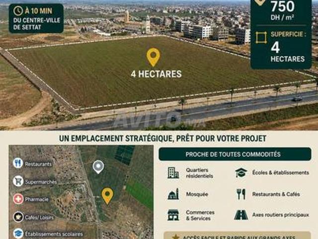 Terrain 4 Ha R3 à Settat Opportunité promoteur