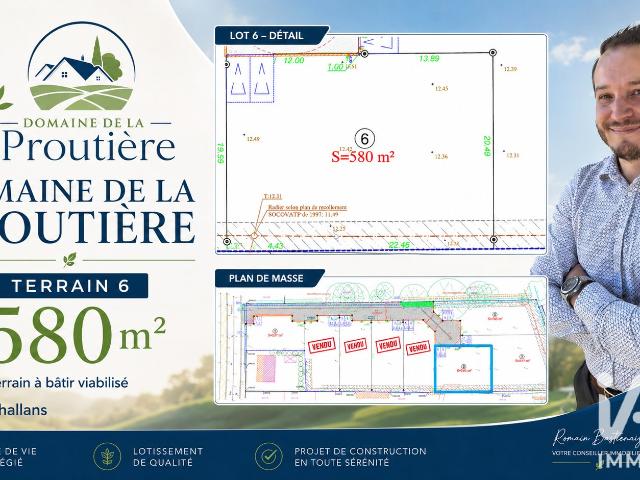 Terrain 580 m²