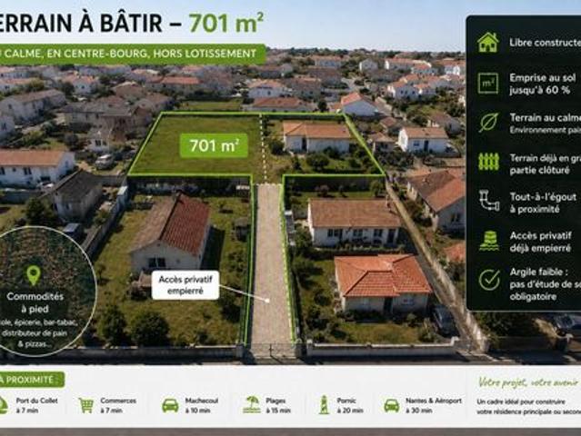 Terrain 700 m² libre constructeur