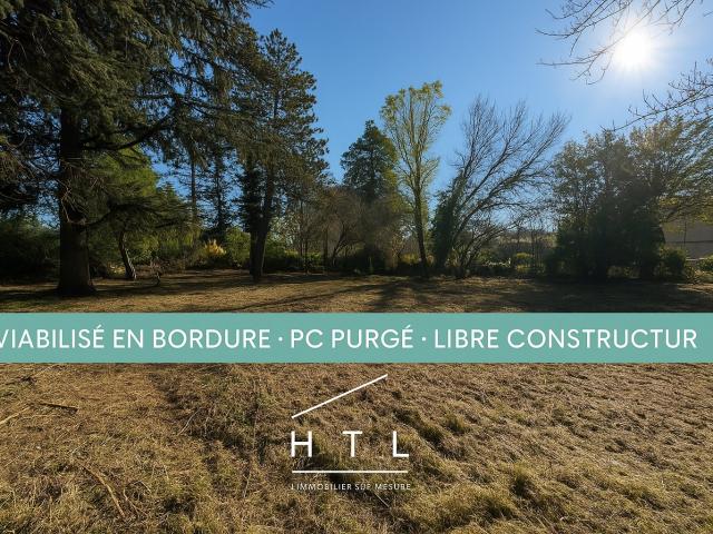 Terrain 900 m2 avec PC purgé, libre constructeur à Charbonnières