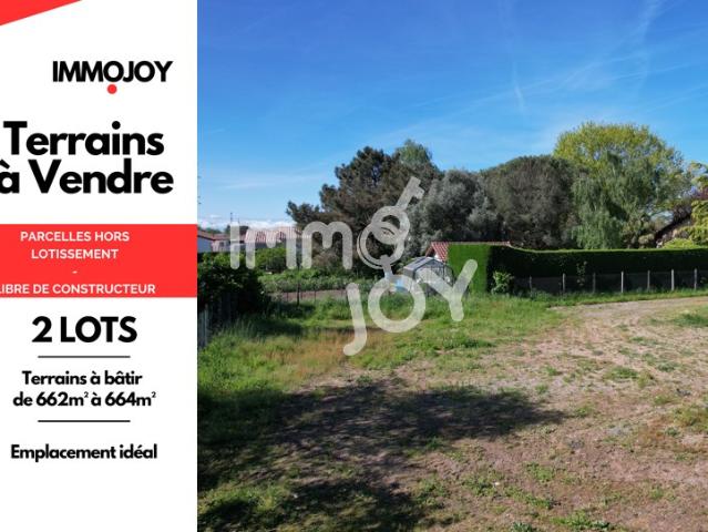 TERRAINS 662 m2 ou 664 m2 Emprise au Sol 40%