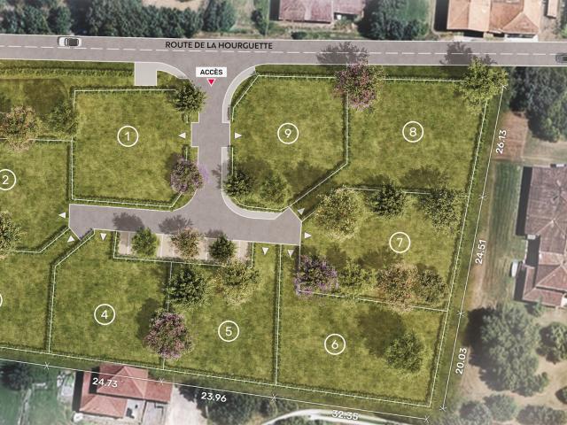 Terrains viabilisés à vendre proche Pibrac
