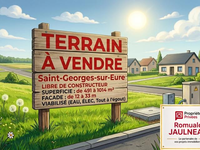 Terrains à bâtir Saint Georges Sur Eure de 491 m2 à 1 014 m²