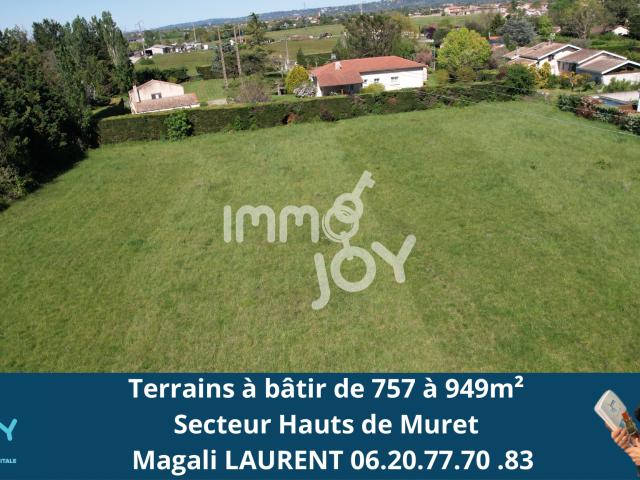 Terrains à bâtir viabilisés de 757 à 949m2 à Muret